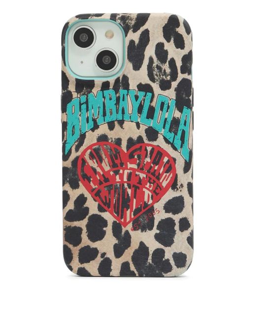 Bimba Y Lola White Leopard-Print Iphone 15 Case