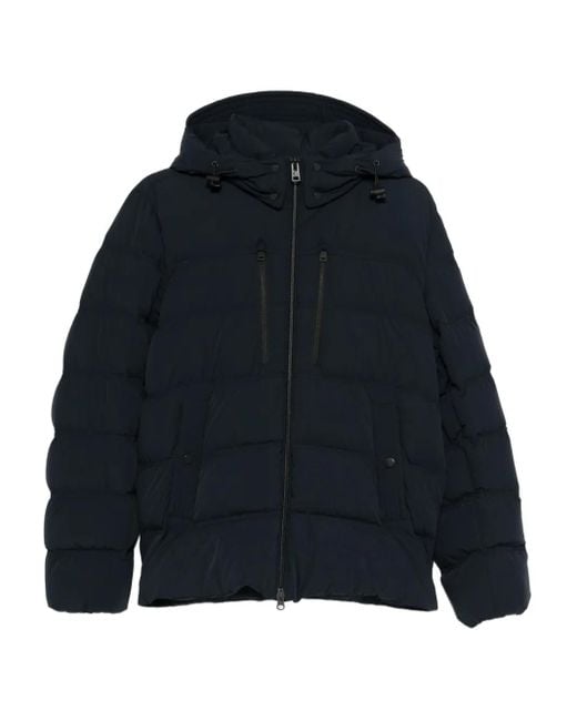 Woolrich Blue Stretch Nylon Down Jacket for men