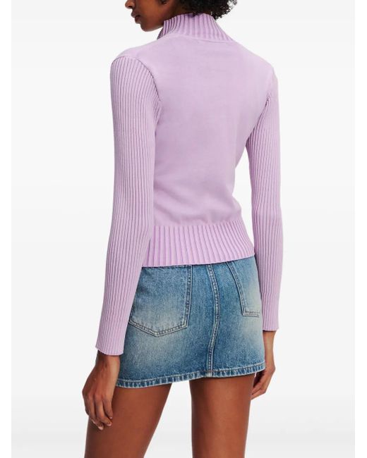 Karl Lagerfeld ジップアップ プルオーバー Purple