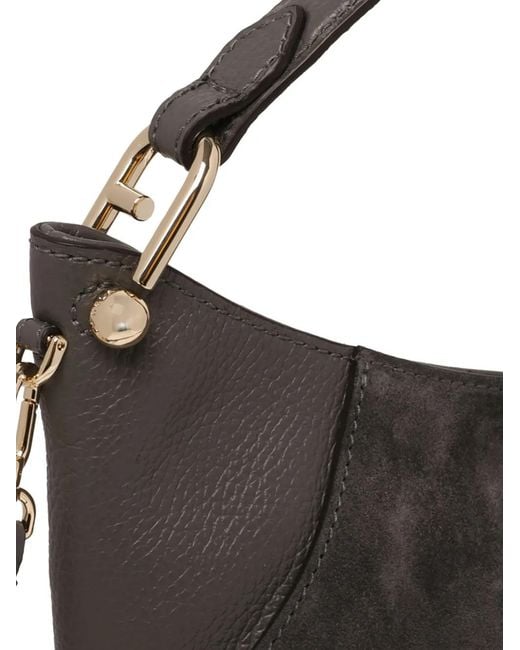 Furla Black Small Lara Panelled Tote Bag