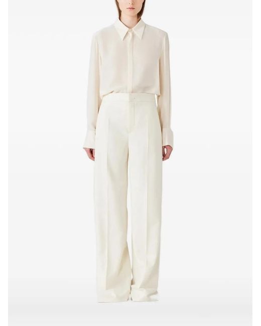 Sa Su Phi White Chemise Petit À Manches Longues
