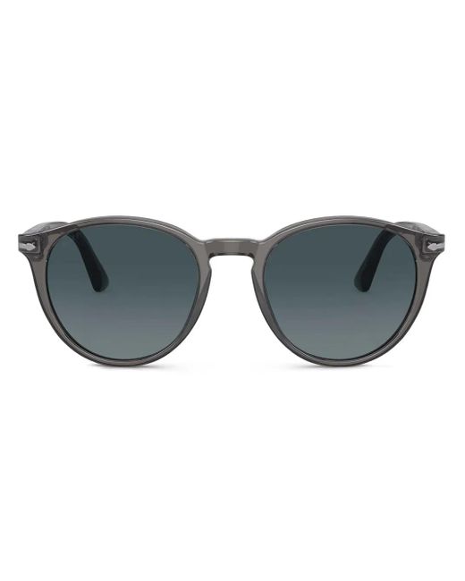 Persol Gray Round Frame Sunglasses for men