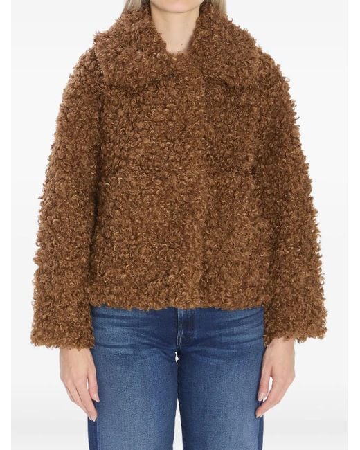 Jakke Brown Traci Shearling-Effect Jacket