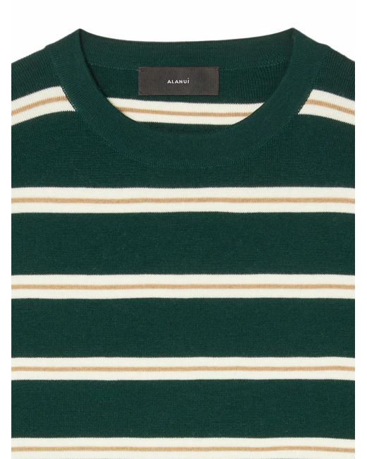 Alanui Green Rugby Club Layered-Sleeve T-Shirt for men