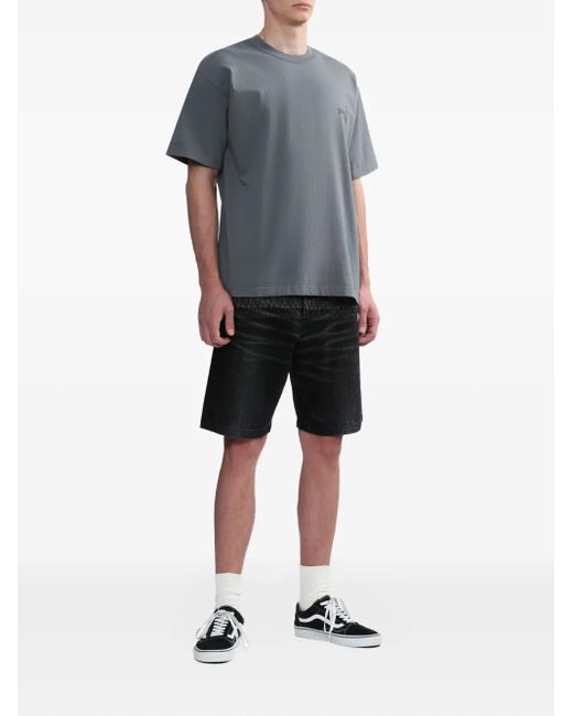 Neighborhood Black Patterned Denim Shorts for men