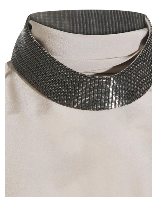 Top A Collo Alto di Brunello Cucinelli in White