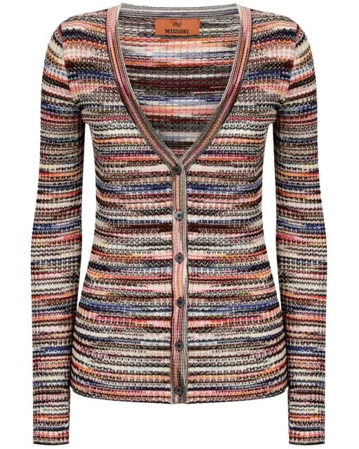 Missoni ストライプ カーディガン Brown