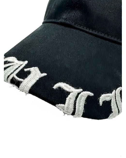 Haculla Black Embroidered-Brim Cap for men
