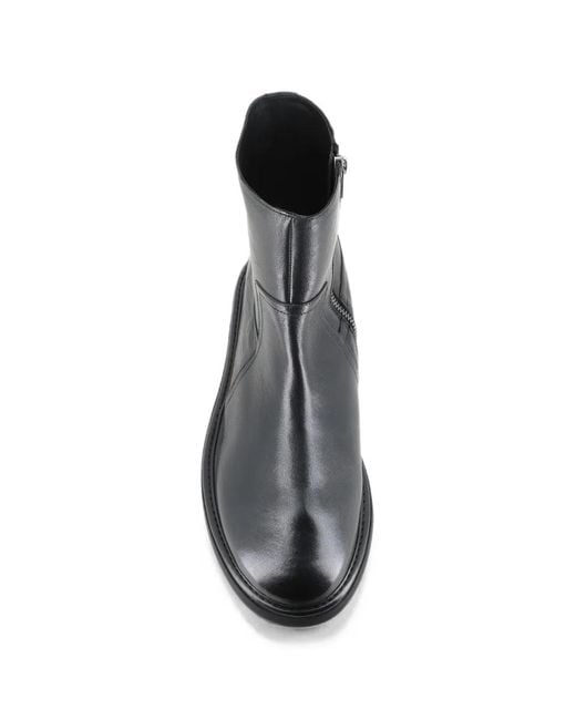 Alexander Hotto Black Leather Boots for men