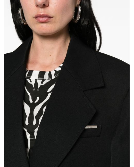 The Attico Black Notched-Lapels Blazer