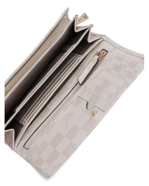 Joop! Gray Check-Pattern Logo-Plaque Wallet