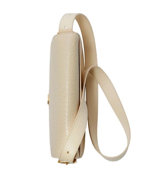 Burberry Natural Leather Crossbody Saddle Bag