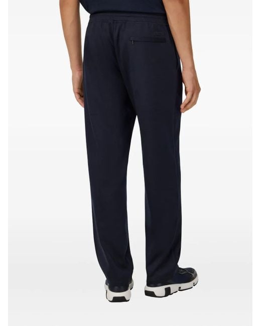 Boggi Blue Drawstring Wool Trousers for men