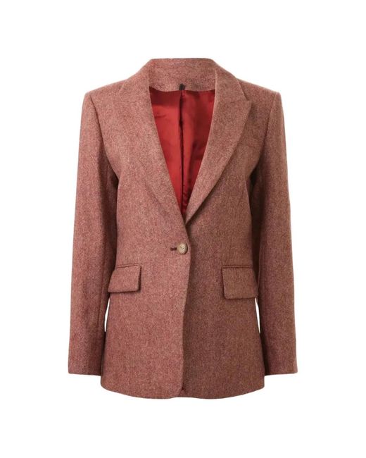 Veronica Beard Brown Vega Dickey Button Fastening Blazer