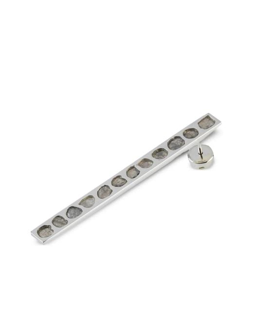 Parts Of 4 Metallic Plate Diamond Earring