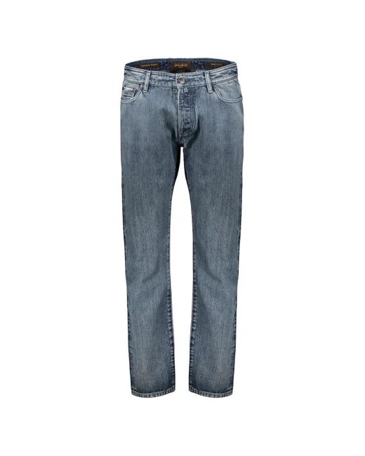 Moorer Blue Pavel 10 Faded Straight-Leg Jeans for men