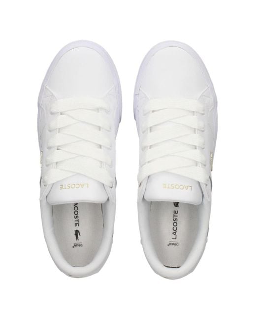 Lacoste White Ziane Platform Sneakers