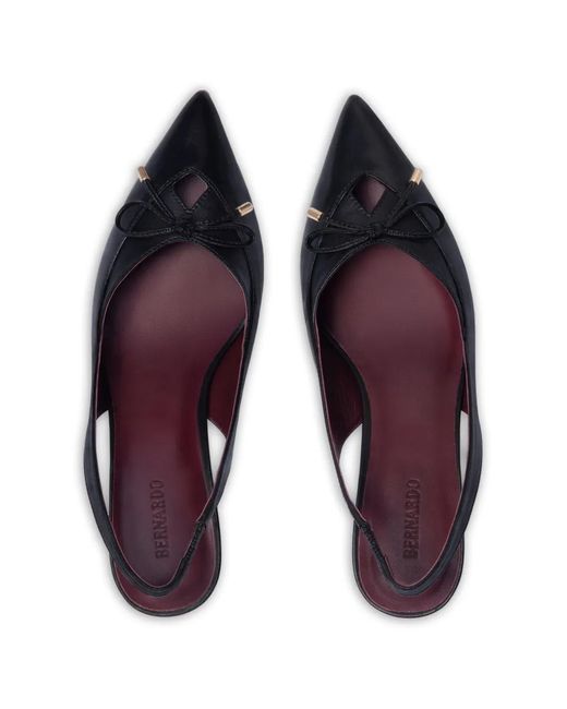 Bernardo Blue Misha Pointed-Toe Bow Pumps