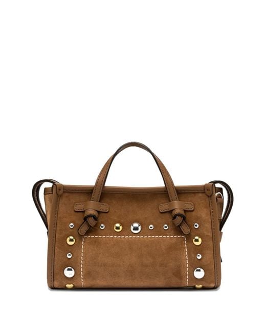 Gianni Chiarini Brown Marcella Joy Studded Tote Bag
