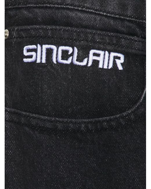 Sinclair Black Patchwork Panel Jeans for men