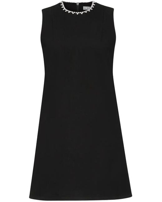 Area Mini-Jurk Verfraaid Met Kristallen in het Black