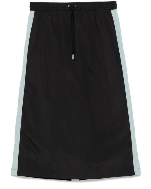 Maison Kitsuné Black Flash Fox Long Skirt