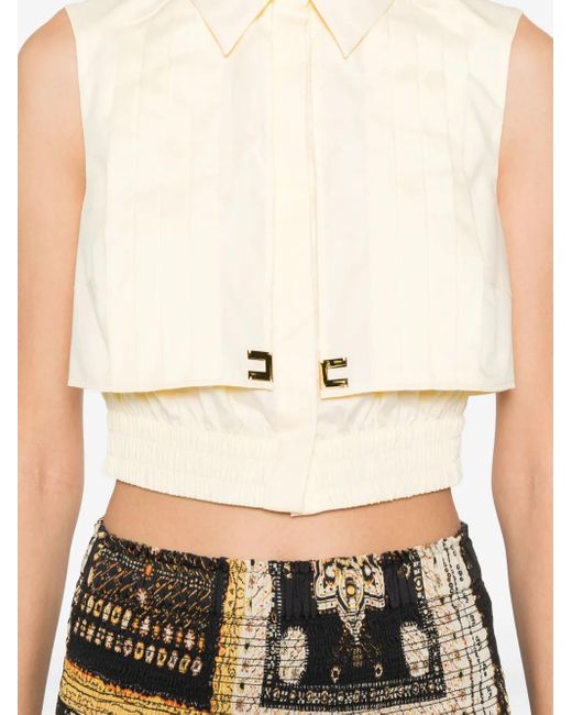 Elisabetta Franchi パネル シャツ Natural