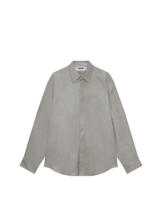 Camisa Con Botones MSGM de hombre de color Gray
