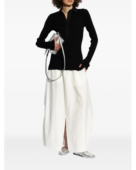 Ballerine Con Effetto Metallizzato di Marni in White