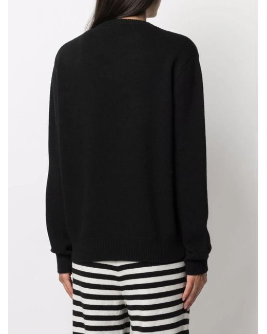 Philipp Plein Black Intarsia-Knit Skull Jumper