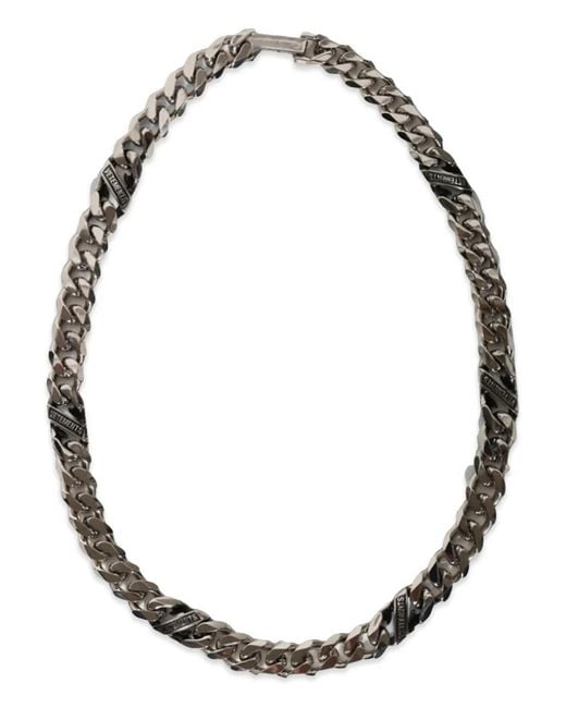Vetements Metallic Collier En Chaîne Épaisse À Logo for men