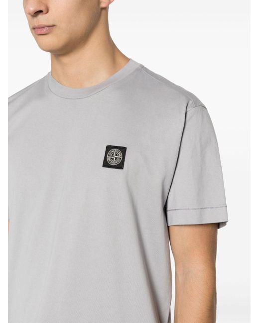 Stone Island T-shirt Met Logopatch in het White voor heren