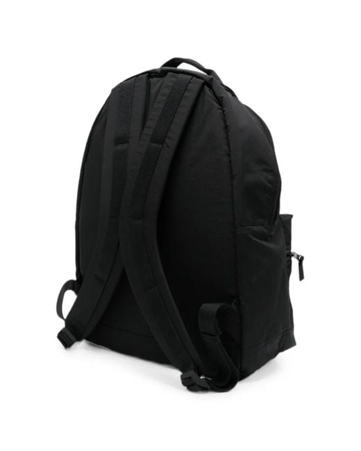 Stone Island Black Logo-Patch Zip-Fastening Backpack for men