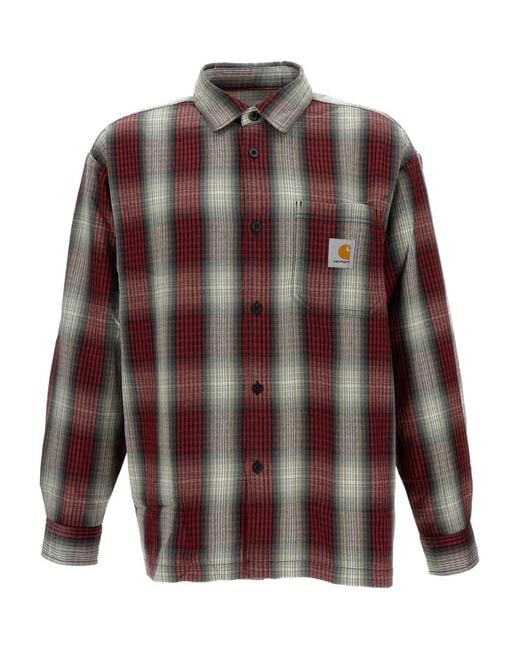 Carhartt Brown Patch-Pocket Oversized Shirt for men