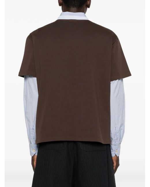 Charles Jeffrey Brown Logo-Embroidered T-Shirt