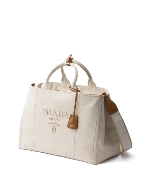 Prada Natural Press-Stud Bag Leather for men