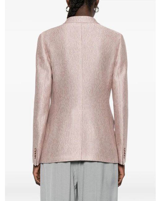 Tagliatore Pink Double-Breasted Blazer