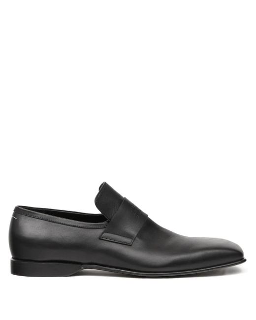 メンズ MM6 by Maison Martin Margiela レザーローファー Black