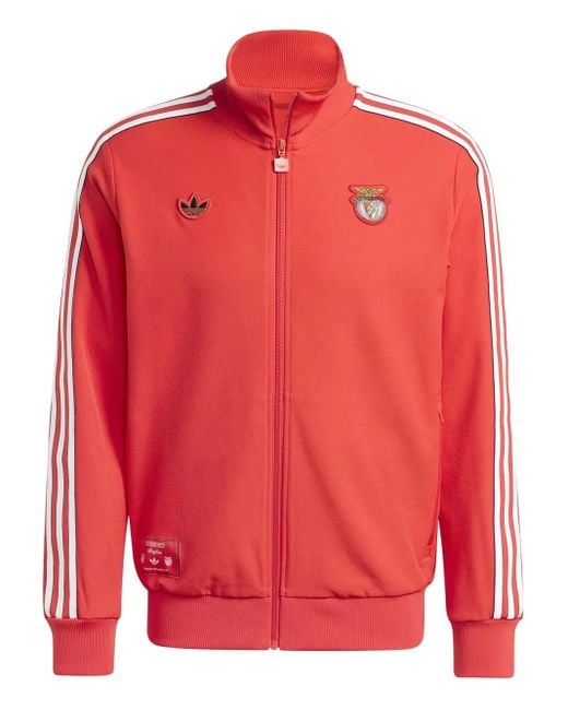 Giacca Con Dettaglio A Tre Righe di Adidas in Red da Uomo