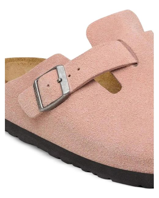 Birkenstock Pink Boston Buckled Leather Sneakers for men