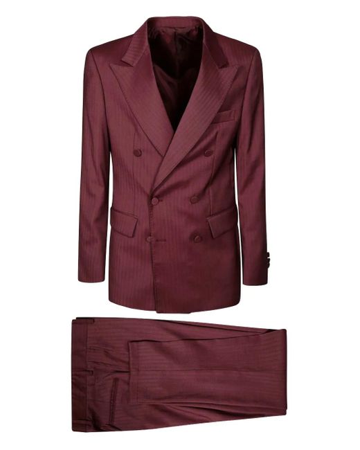 Traje con doble botonadura MARSĒM de hombre de color Purple