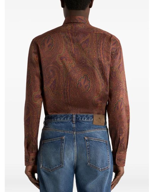 Camicia di Etro in Brown da Uomo