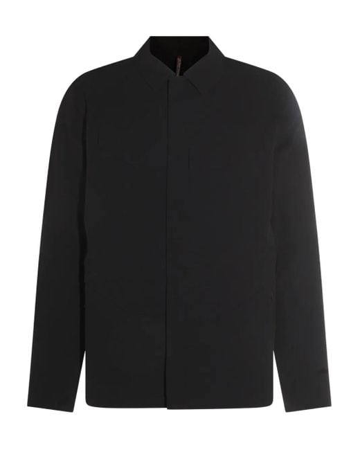 Arc'teryx Black Button-Up Shirt Jacket for men