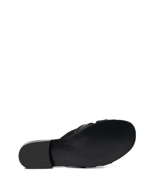 Scarosso Black Anna Slides