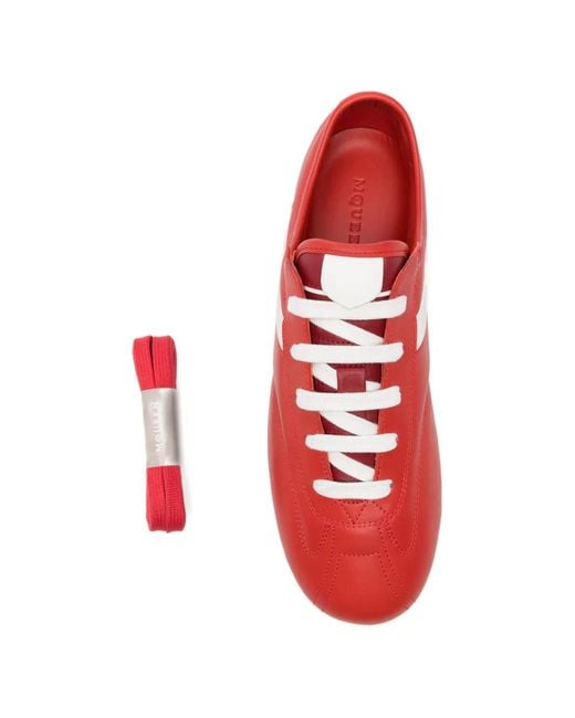 McQueen Red Boxe Logo-Detail Sneakers