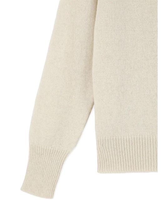 Fortela White High-Neck Alpaca Sweater for men