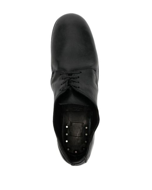 Guidi Black Horse-leather Derby Shoes for men