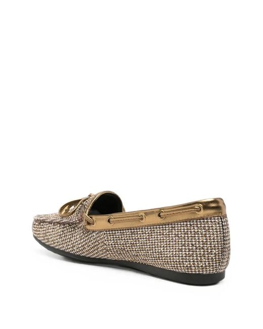 Kurt Geiger White Eagle Houndstooth Loafers
