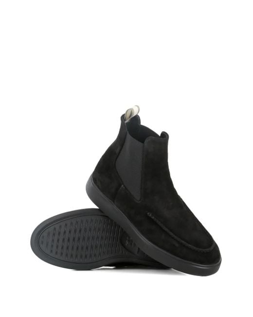 Officine Creative Black Suede Chelsea Boots