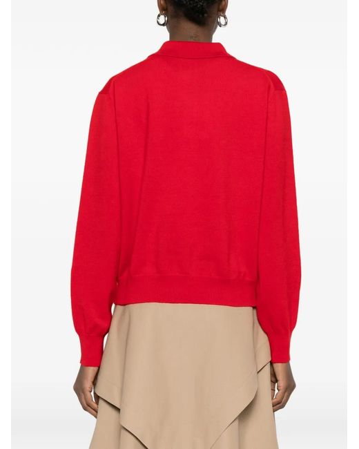 Polo Con Botones Rohe de color Red